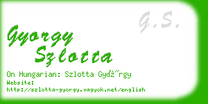 gyorgy szlotta business card